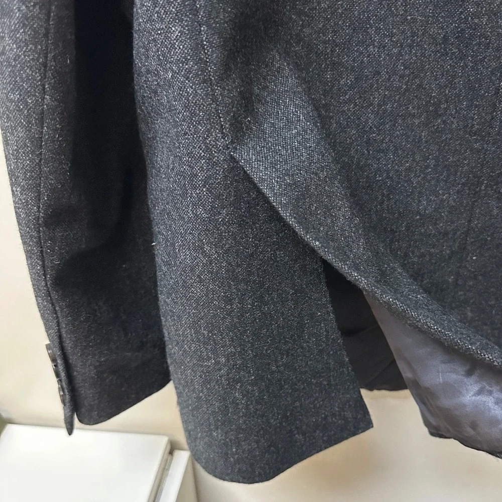 J.Crew Ludlow Slim Blazer 44L Charcoal Grey Abraham Moon Wool Suit Jacket